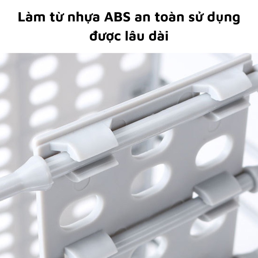 Giỏ đựng đồ treo tường gấp gọn đựng quần áo đồ dùng nhà tắm thông minh Việt Nhật tặng kèm móc dính