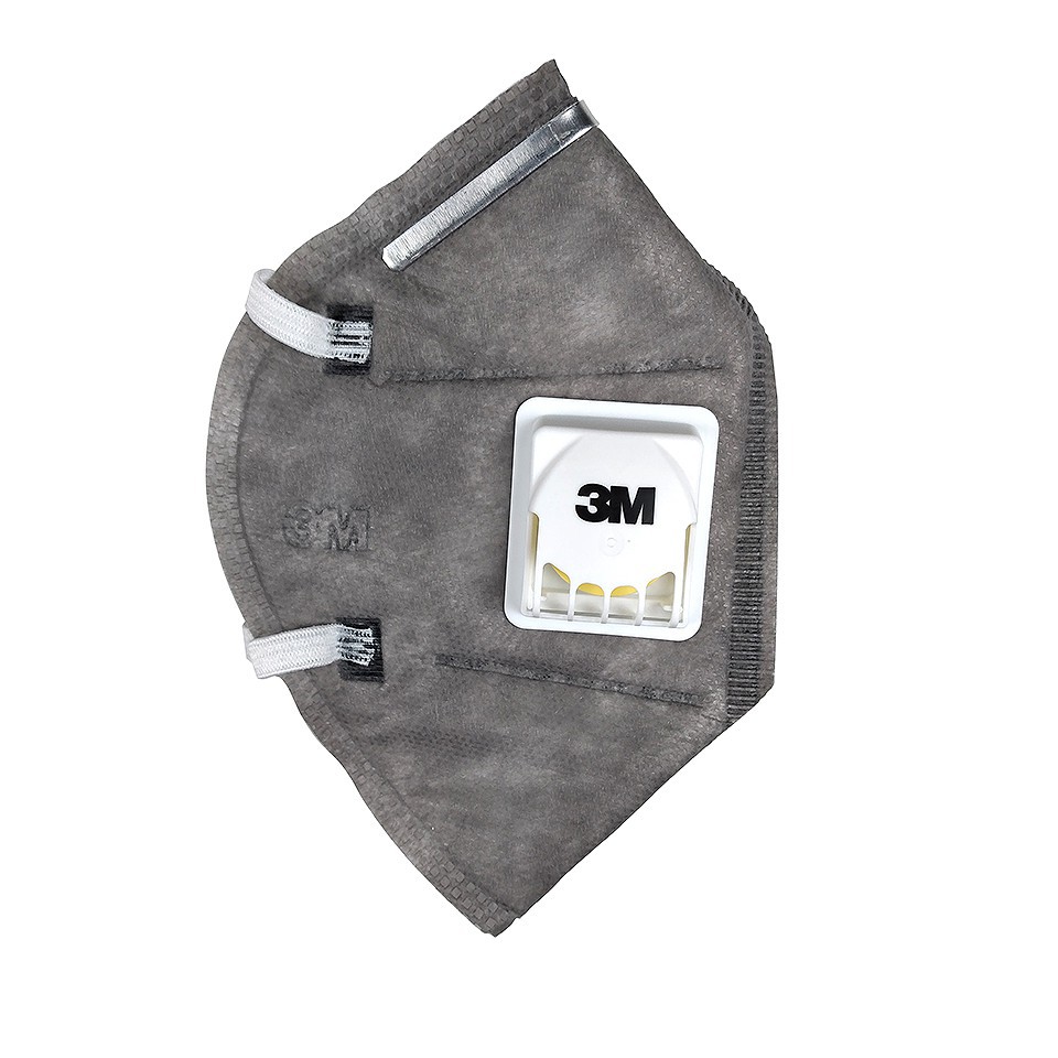 Khẩu Trang Cao Cấp 3M 9541V / 9542V Có Van Thở, Than Hoạt Tính - Dây Đeo Tai / DâyĐeo Đầu - Chính Hãng