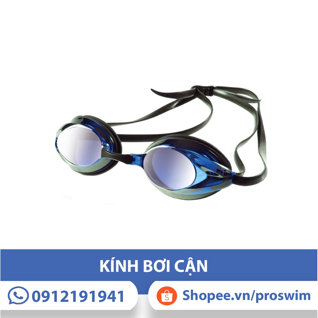 Kính bơi cận Speedo Vanquisher Optical (xanh tráng gương) (1.5 -5.0 diop)