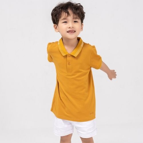 Áo Polo YODY cho bé chất liệu cotton cá sấu mềm mịn thoáng mát APK5177