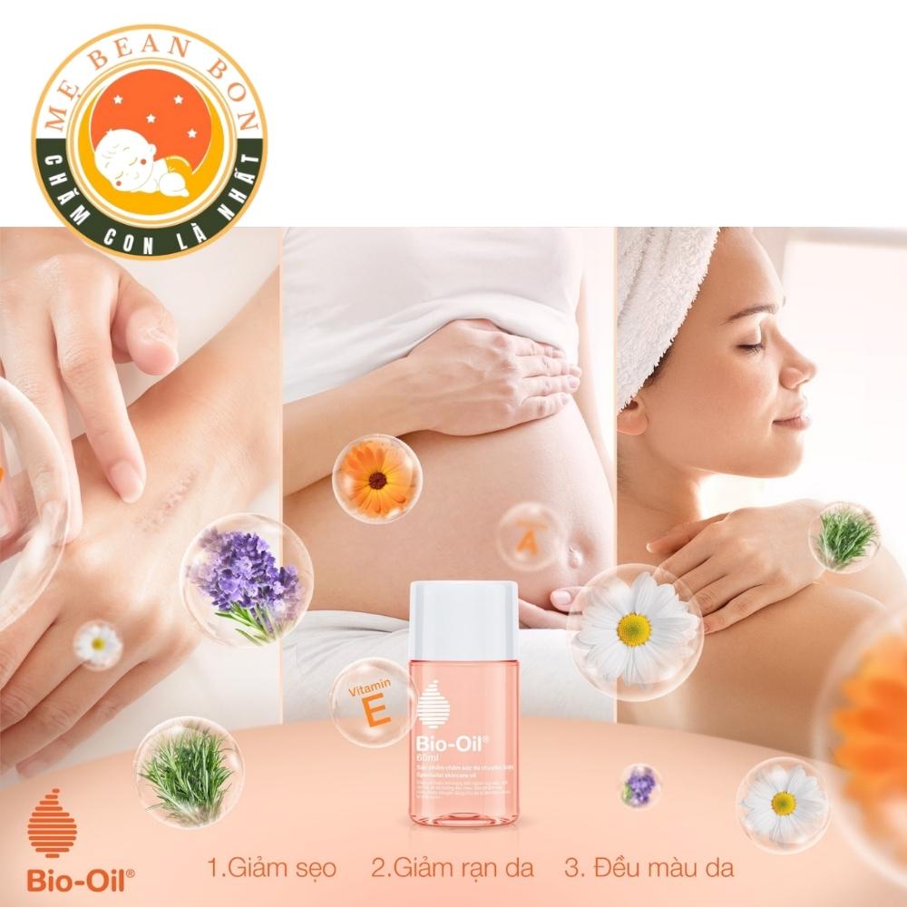 Dầu dưỡng bôi rạn da Bio Oil, Nam Phi (60ml và 125ml) giảm rạn da và giúp mờ sẹo cho mẹ bầu, mẹ sau sinh - mẹ bean bon