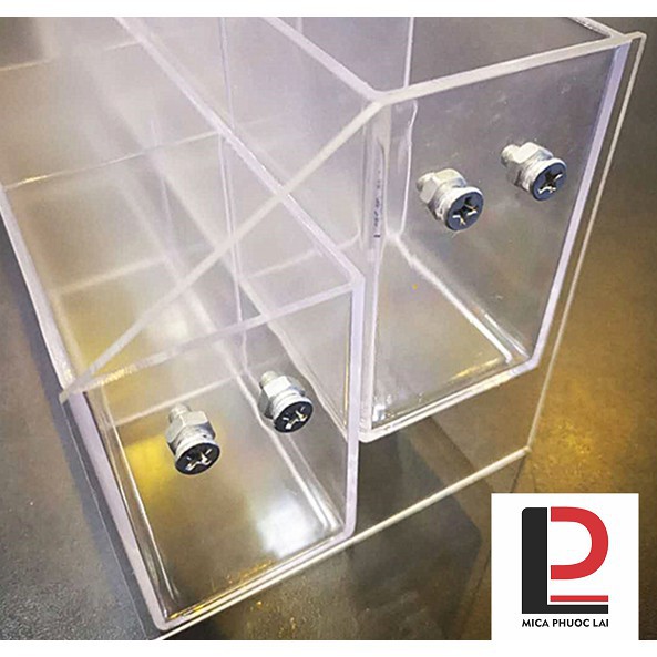 Kệ đựng bút/ viết mica nhiều ngăn