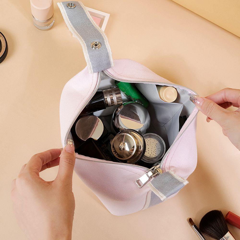 Túi Đựng Mỹ Phẩm Cầm Tay Sức Chứa Lớn In Chữ Thanh Lịch Cho Nữ