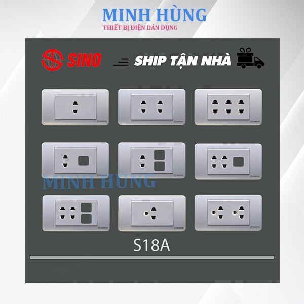 Mặt công tắc + ổ cắm Sino - Vanlock S18A