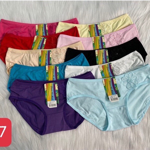 Quần Lót Nữ Cotton Thái Siêu Mịn - Chất Liệu Thấm Hút Và Co Giãn 4 Chiều Đính Hoa Xinh Xắn.