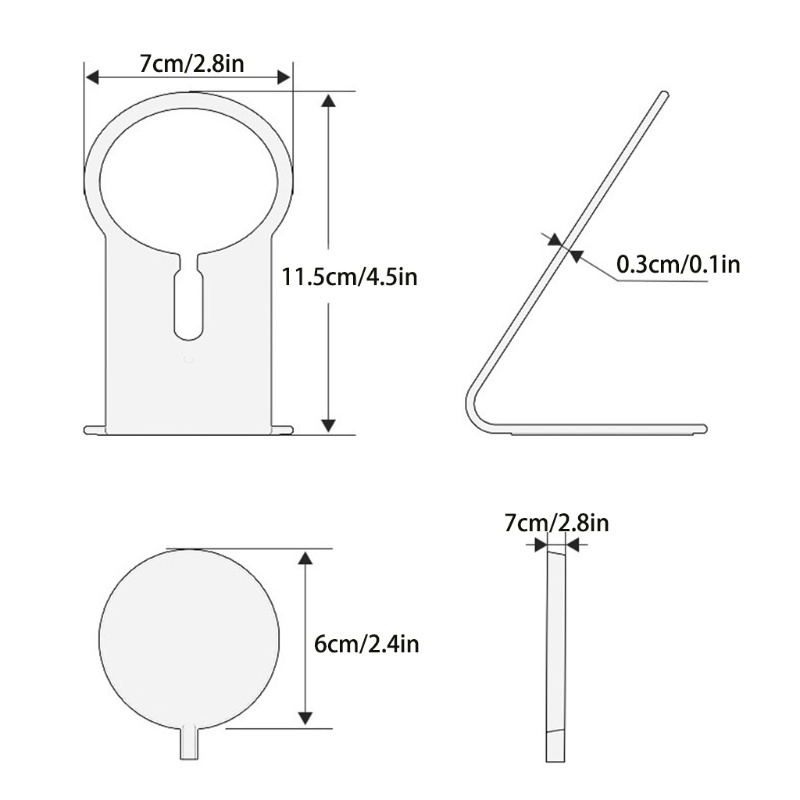 Giá Đỡ Điện Thoại / Sạc Không Dây Bằng Nhôm Từ Tính Tiện Dụng