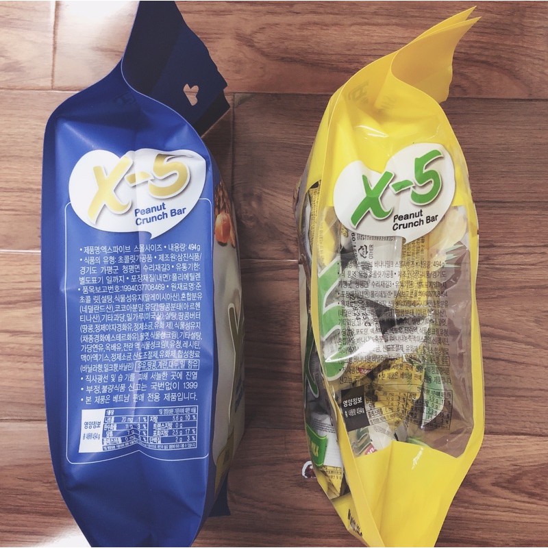 Bánh Socola ❤️FREESHIP❤️ X-5 SAMJIN EDR04 Hàn Quốc Socola Đậu Phộng Original / Banana Milk Thơm Ngon Hấp Dẫn túi 494g