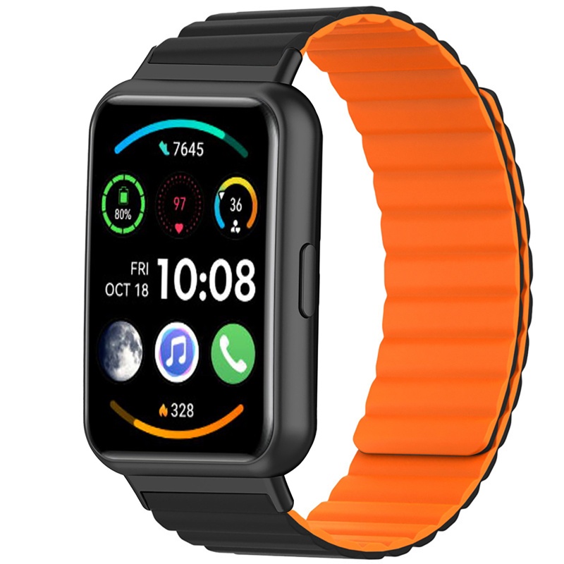 Dây Đeo Thay Thế Chất Liệu Silicon Màu Trơn Đơn Giản Cho Huawei Iwatch FIT 2