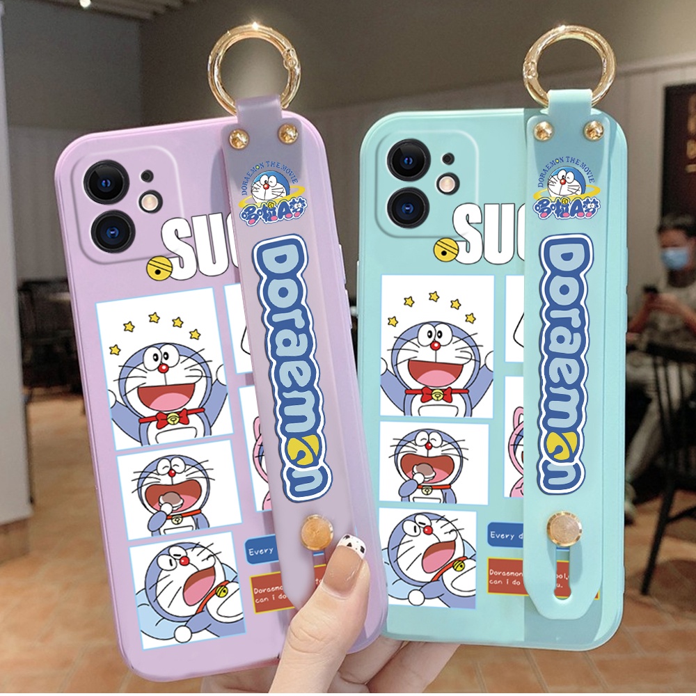 Ốp Điện Thoại Silicon Chống Sốc In Hình Doraemon Dễ Thương Có Dây Đeo Cổ Tay Cho Xiaomi Redmi Note 11/Note 11S