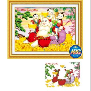 Tranh đính đá phật di lặc tuyệt đẹp
