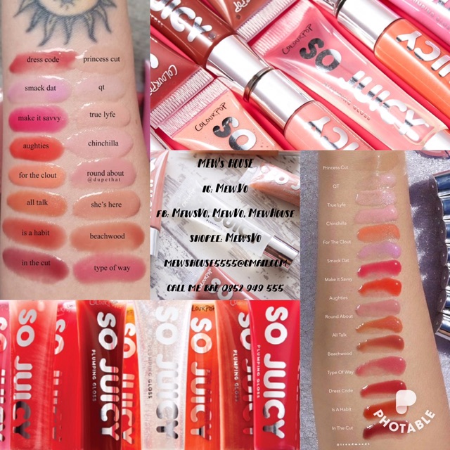 COLOURPOP Son bóng làm căng mọng môi  So Juicy Plumping Gloss