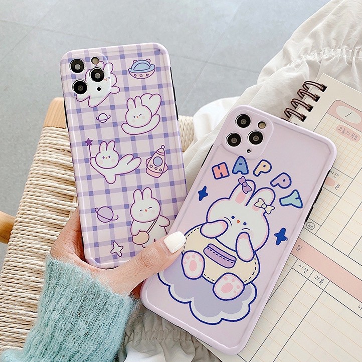 Ốp lưng IMD màu nước chống bẩn hình thỏ dễ thương cho Iphone 7plus/ 8plus, X/XS, XSmax, 11, 11promax