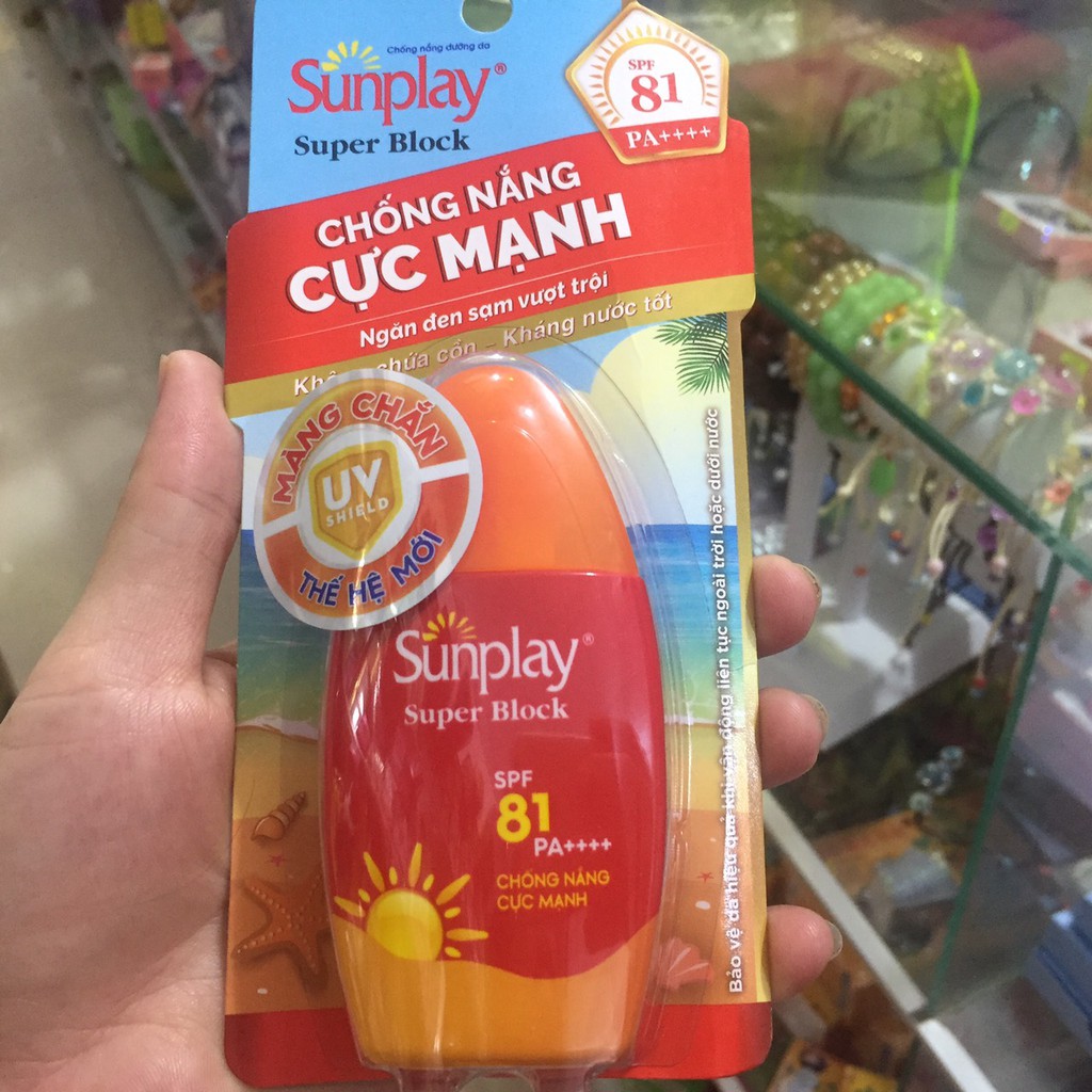 Sunplay Super Block SPF81, PA++++: Sữa chống nắng cực mạnh