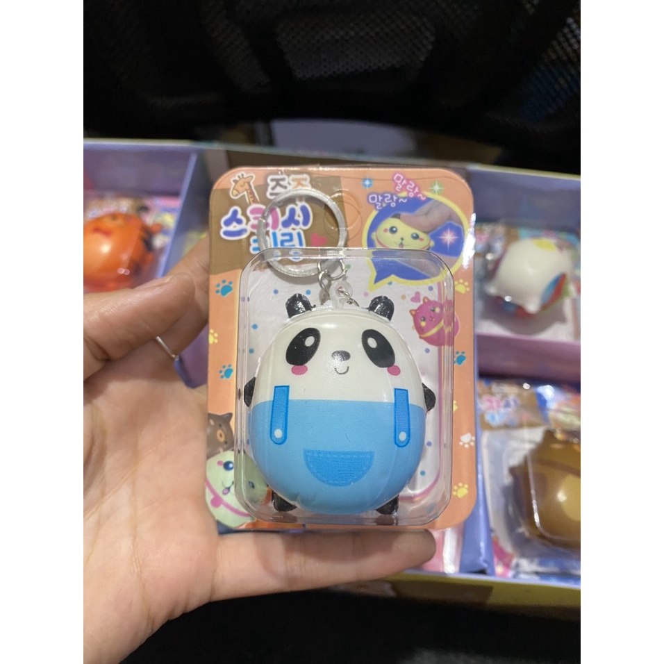 Móc Khóa Squishy Hình Thú Béo Siêu Siêu Dễ Thương Giao Ngẫu Nhiên