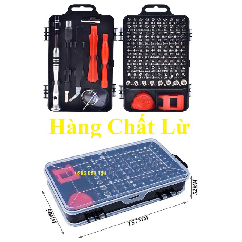 Bộ tua vít đa năng 110 in 1 CRV dụng cụ chuyên sửa chữa tháo lắp điện thoại laptop bỏ túi