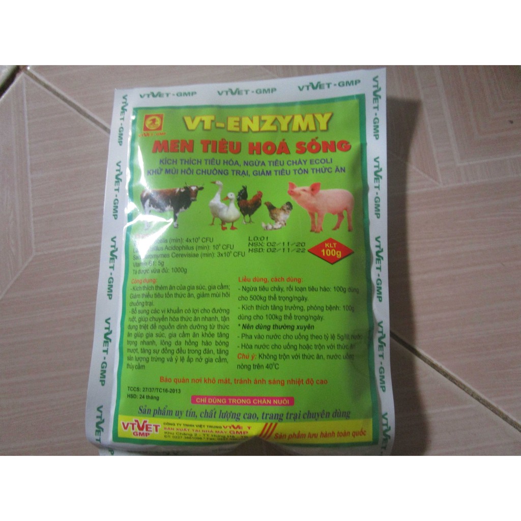 VT – Enzym Men tiêu hóa sống gói 100g