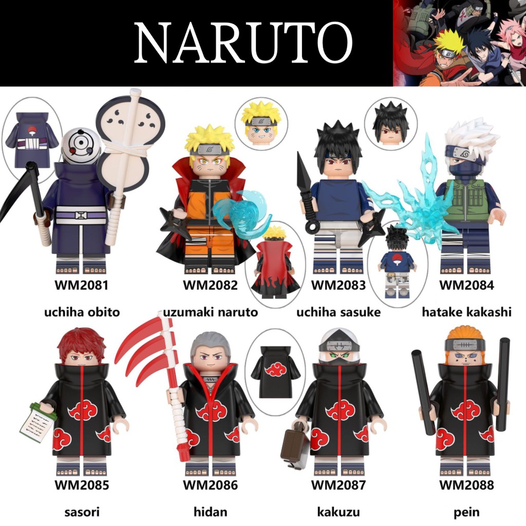 Bộ đồ chơi xếp hình Minifigure Lego NARUTO, Lego Sasuke