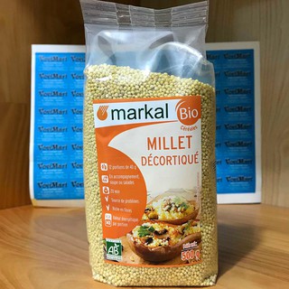 Hạt kê hữu cơ bóc vỏ markal 500g