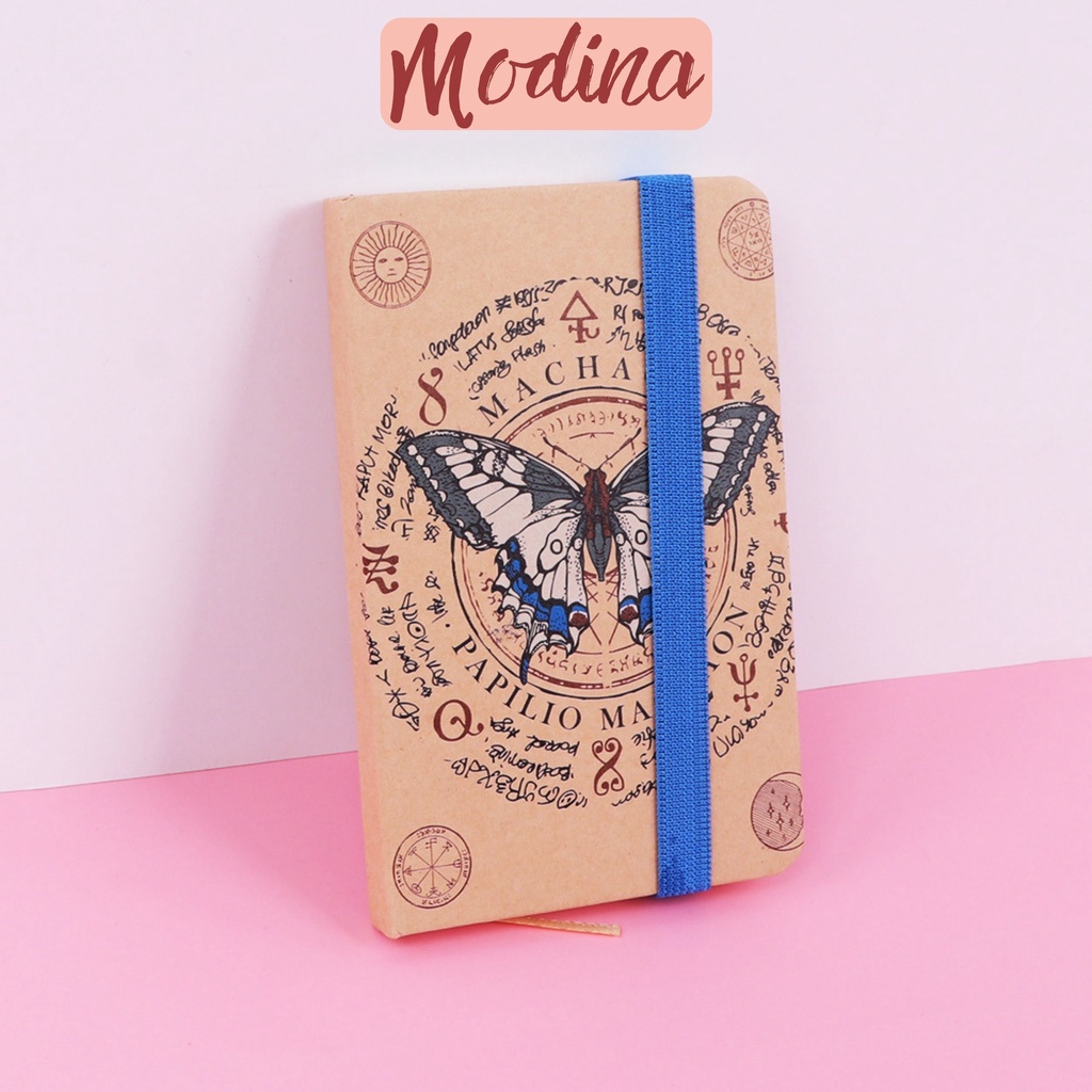 Sổ tay vintage a5 bìa cứng MODINA, sổ kraft làm nhật ký, kế hoạch làm việc