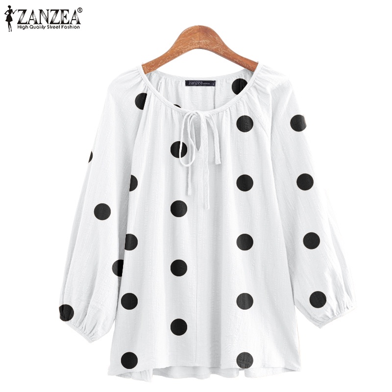 Áo nữ Zanzea tay lửng chấm bi thời trang