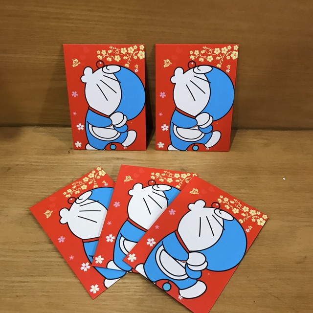 Bộ 10 Bao Lì Xì Ngắn Doremon Doraemon