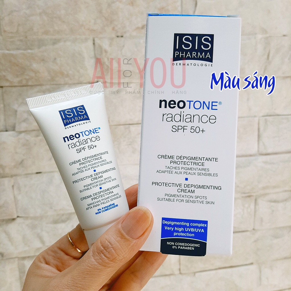 ISIS Pharma Neotone Radiance SPF50+ 30mL - Kem Dưỡng Trắng Da Kết Hợp Với Chống Nắng.