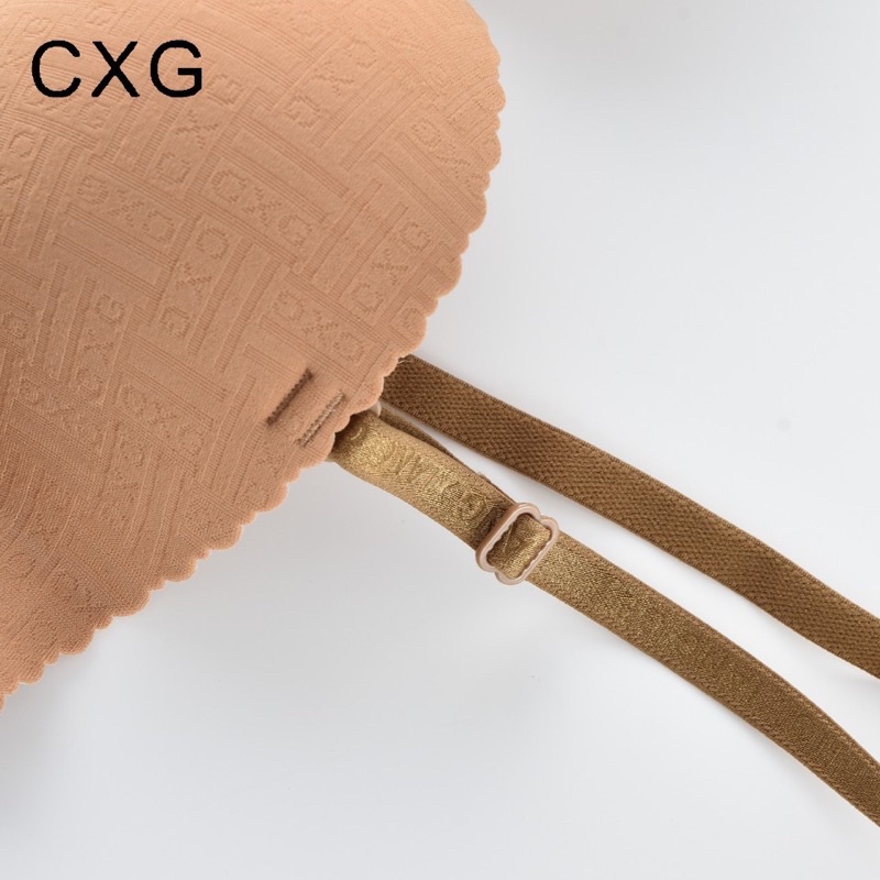 Áo lót nữ su đúc kiểu quả ngang không gọng C.X.G cao cấp. Áo chip nâng ngực A23. Kèm ảnh và video thật.