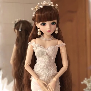 Combo 2 búp bê bjd và váy cho búp bê bjd 60cm