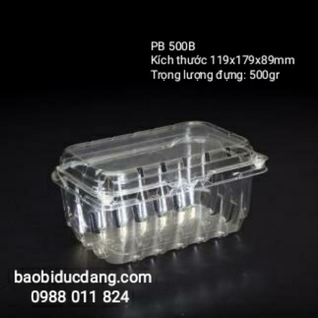 50 hộp đựng 500gr trái cây mã P500B