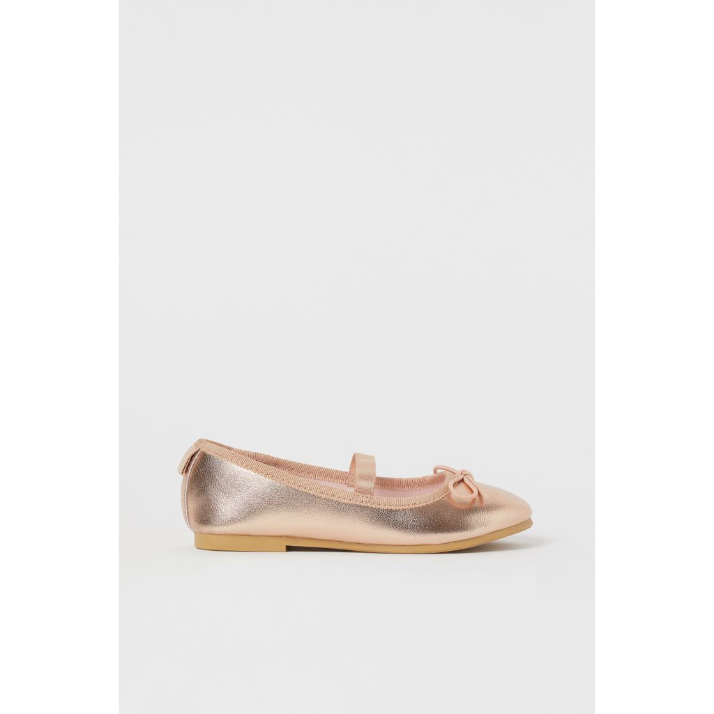 Giày H&M búp bê màu gold có dây ngang