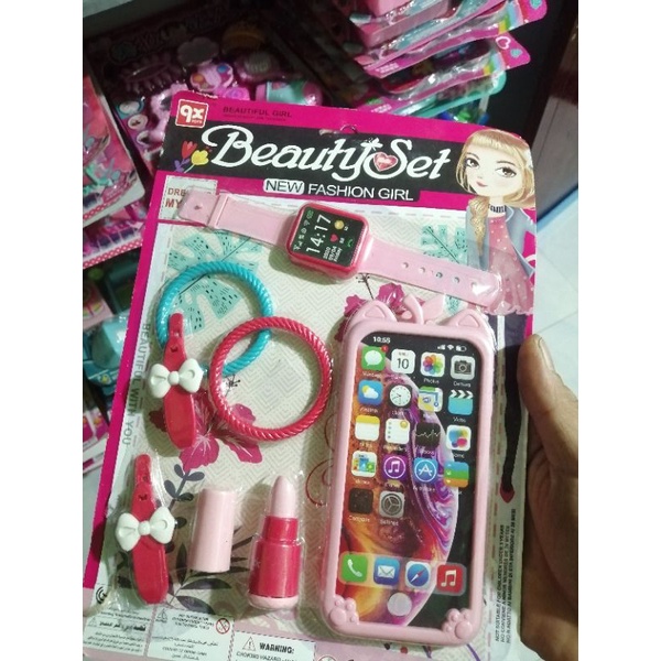 Vỉ đồ chơi đồng hồ apple watch kèm điện thoại iphone như hình cho bé