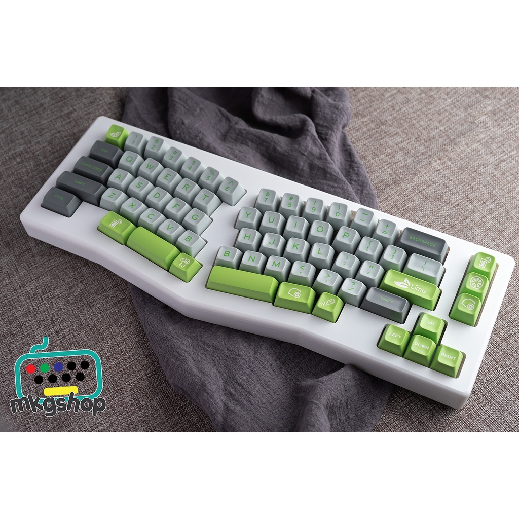 Keycap SA Lime, in doubleshot không mờ chữ, 187 nút bàn phím cơ