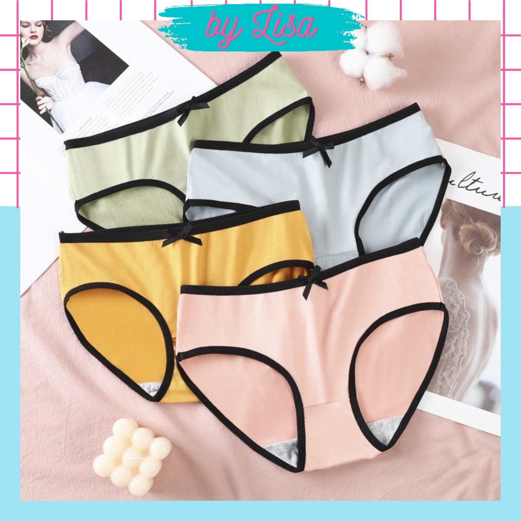 Quần lót nữ cotton mềm mại khô thoáng đính nơ xinh xắn