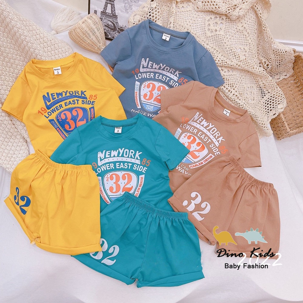 Bộ cộc tay bé trai, bộ quần áo chất cotton số 32 cho bé