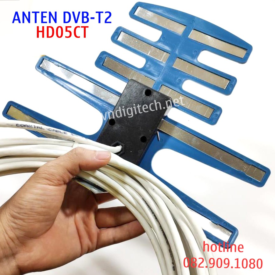 Anten DVBT2 HD05. Anten thông minh DVB-T2 thích hợp ngoài trời, trong nhà-Sử dụng cho tivi tích hợp, đầu thu DVBT2