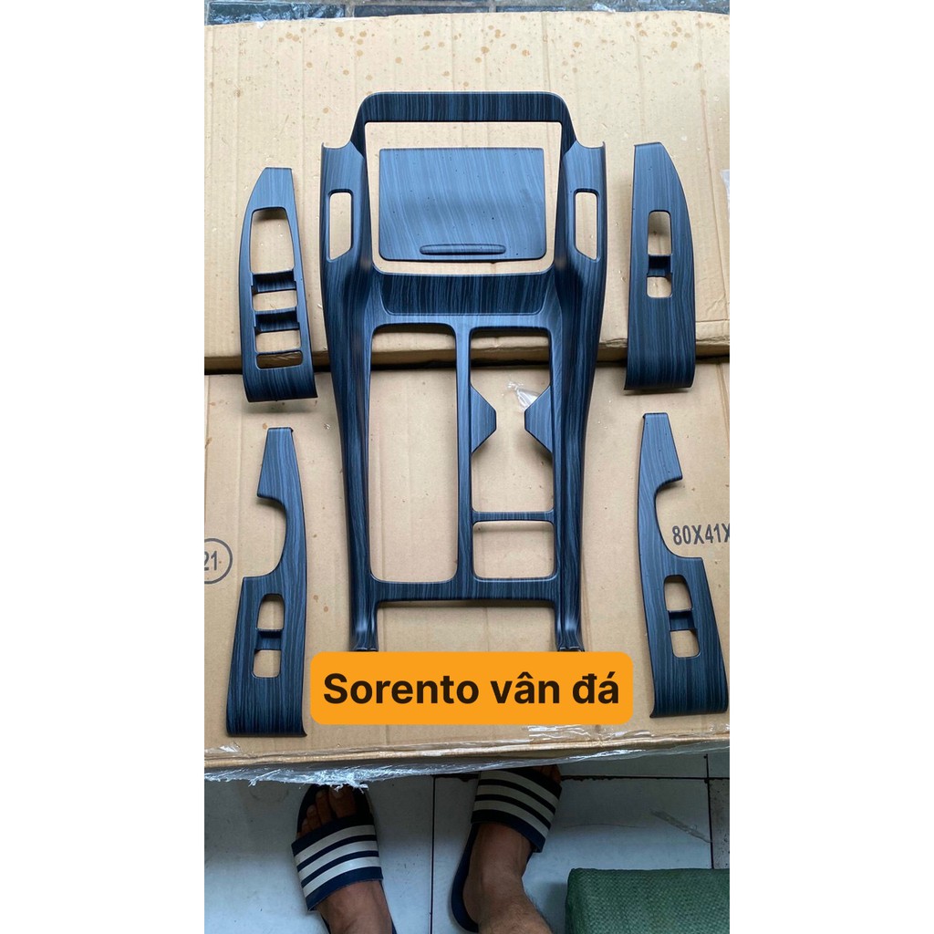 Ốp nội thất Kia Sorento vân đá -bộ 6 chi tiết *MỚI NHẤT*