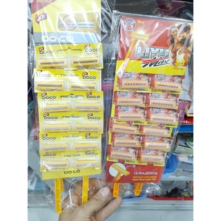 vỉ 12 Dao cạo dâu du lịch