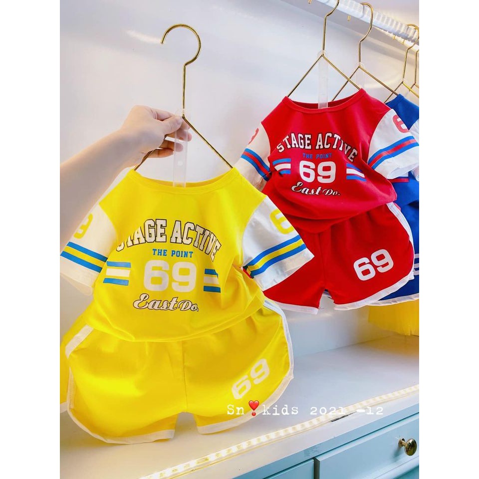 Bộ cotton size đại bé trai STAGE ACTIVE 69 dáng thể thao CÓ ẢNH + VIDEO