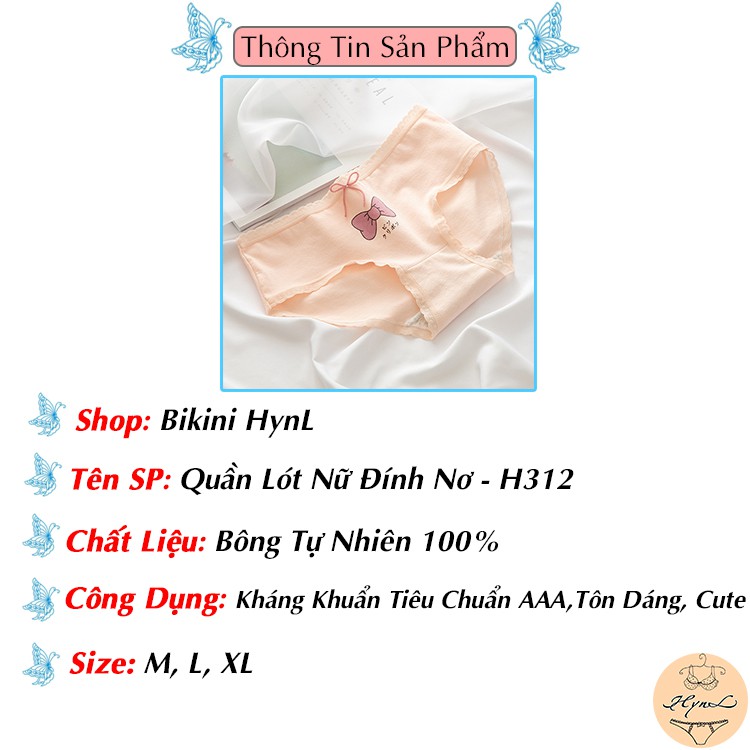 Quần Lót Nữ Sexy Đính Nơ Họa Tiết Chân Mèo Cute H312 | BigBuy360 - bigbuy360.vn