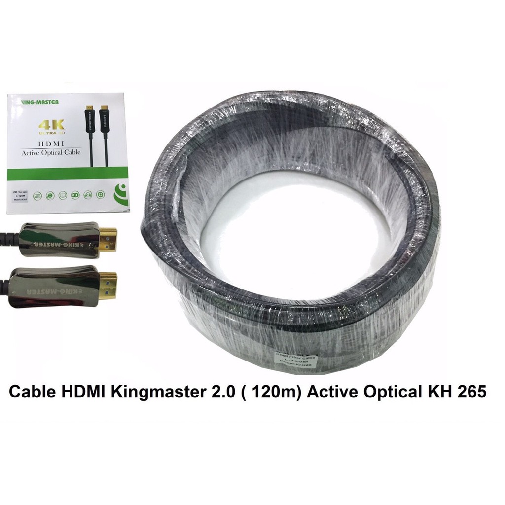 Cáp HDMI Kingmaster 2.0 ACTIVE OPTICAL cáp hdmi dây quang 120m KH 265, 150m KH 266 , 20m KH 267