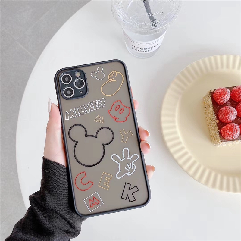 Ốp iphone - Ốp lưng viền nhám mickey line 6/6splus/7/8/7plus/8plus/x/xs/xs max/11/11promax - Awifi Case V3-11