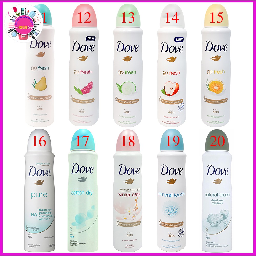 XỊT KHỬ MÙI DOVE 150ML CHÂU ÂU – HÀ LAN