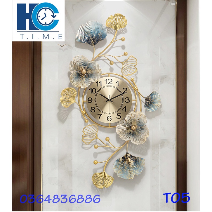 Đồng hồ treo tường trang trí decor T05 kích thước 83 x 48 cm