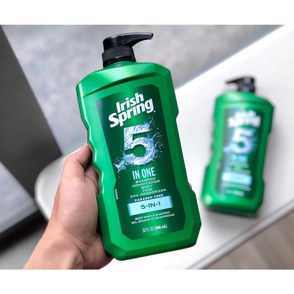 Sữa Tắm Gội Toàn Thân Nam Irish Spring 5in1