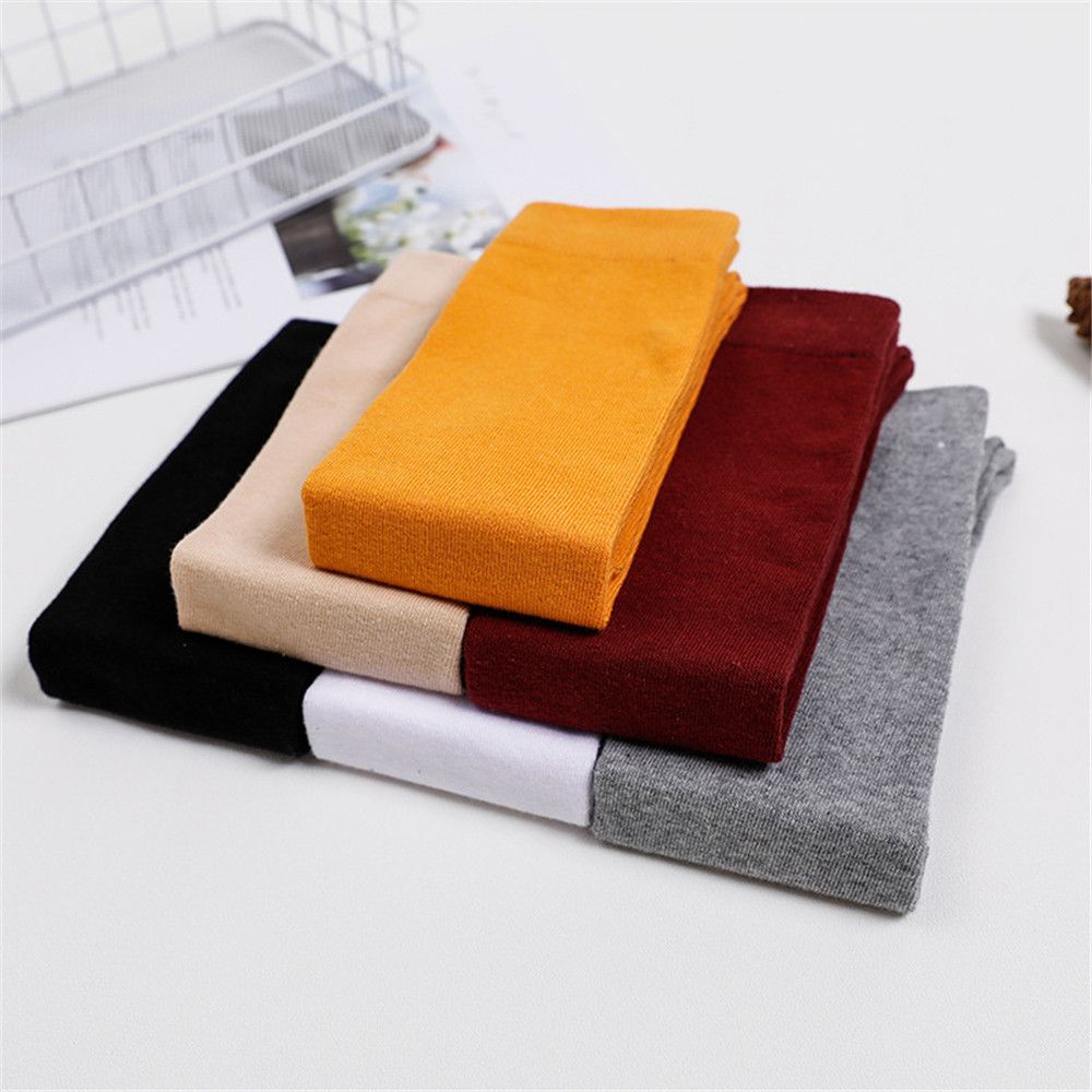 Vớ Cotton Cao Qua Gối Nhiều Màu Sắc Co Giãn Thời Trang Mùa Thu Dành Cho Nữ