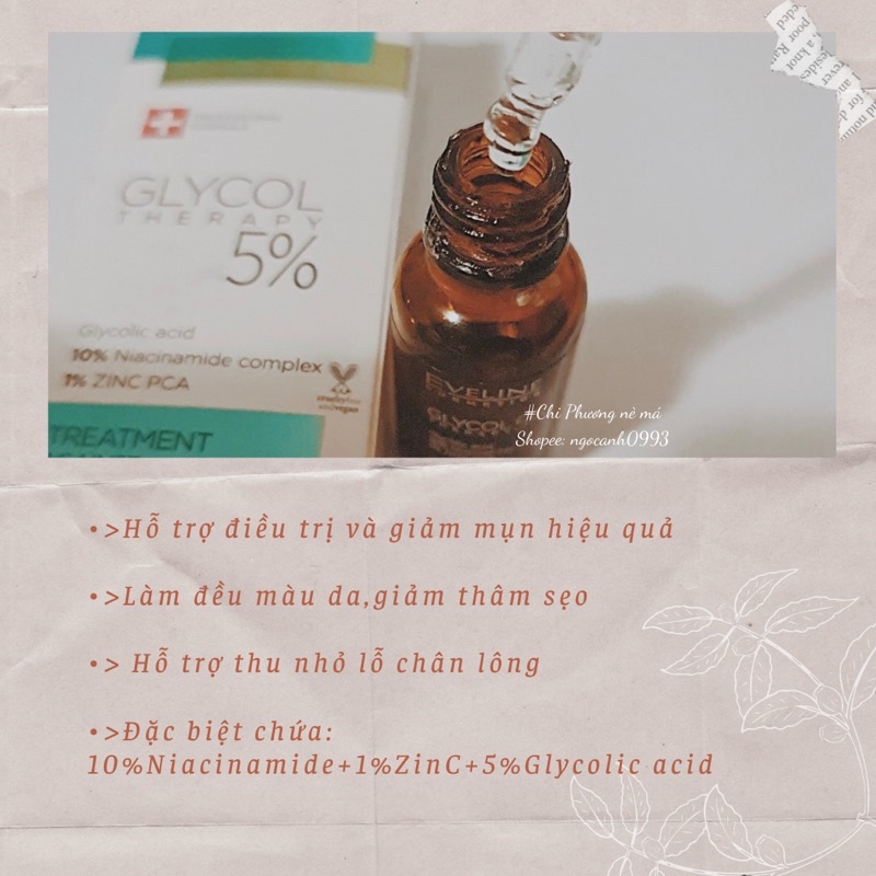 [BILL+ DATE MỚI]SERUM EVELINЕ 5% GLYCOL THERAPY