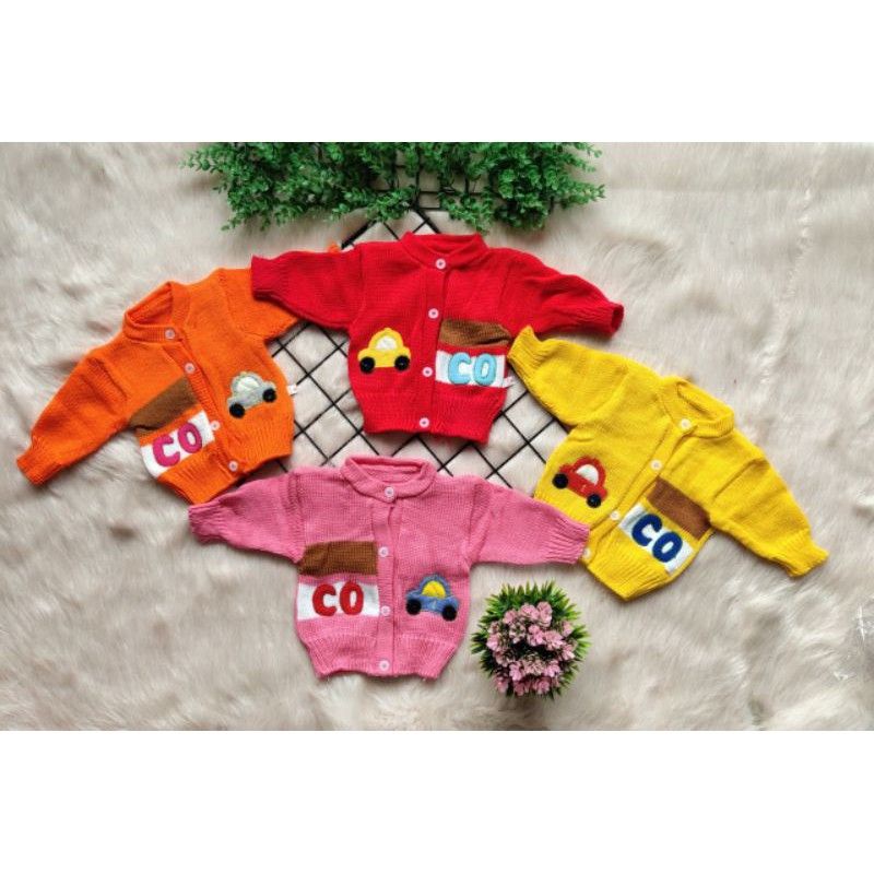 Áo Len Sơ Sinh Mẫu Ô Tô Nhiều Màu Cho Bé
