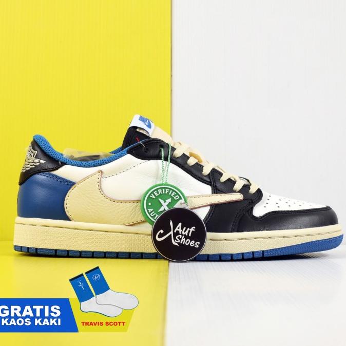 Giày Thể Thao Air Jordan 1 Low Travis Scott Fragment Cổ Thấp Màu Xanh đen Siêu Đẹp Phù Hợp Mọi Dịp Clever Man Store