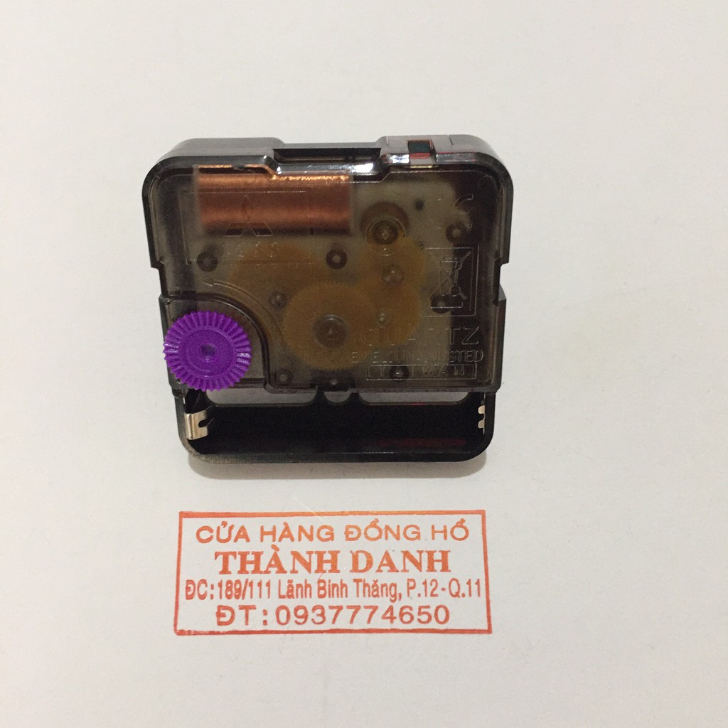 Bộ kim đen dài 3cm và máy đồng hồ Taiwan loại thường trục 18mm kim trôi
