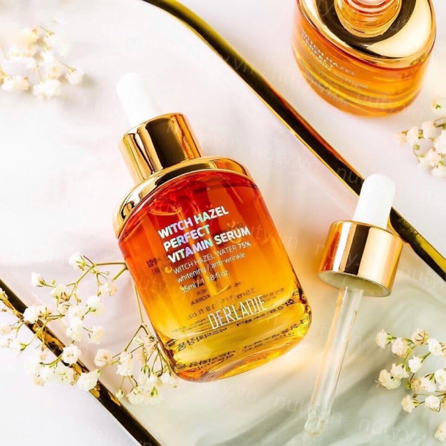 Tinh chất ngăn ngừa và giảm mụn và sẹo rỗ Derladie witch hazel perfect vitamin serum derladie